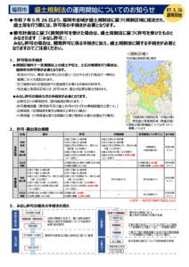 盛土規制法の運用開始についてチラシ